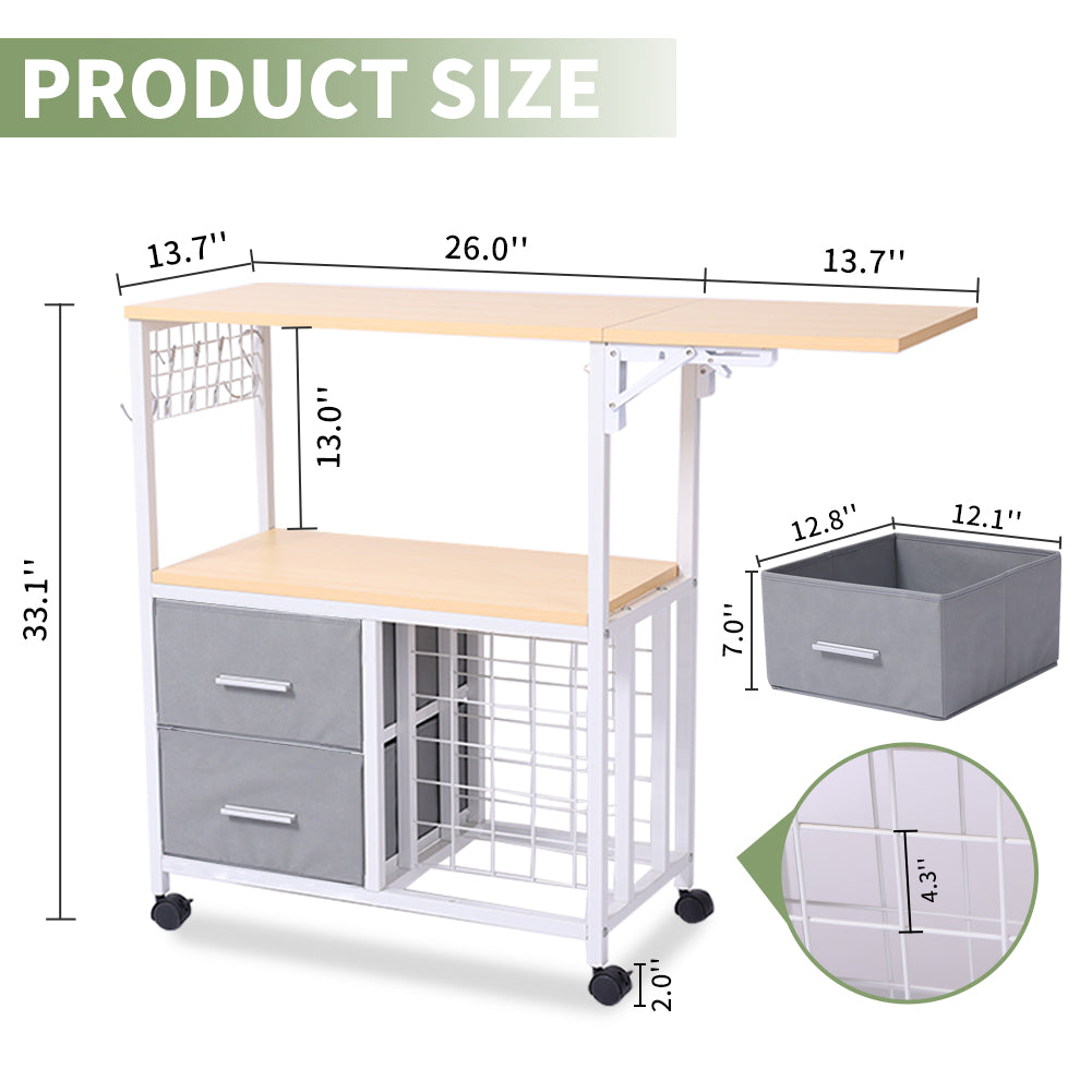 Tidyarmario Organization and Storage Cart Compatible with Cricut Machines，Rolling Craft Storage Vinyl Holders and Drawer, Crafting Desk with Storage for Craft Room